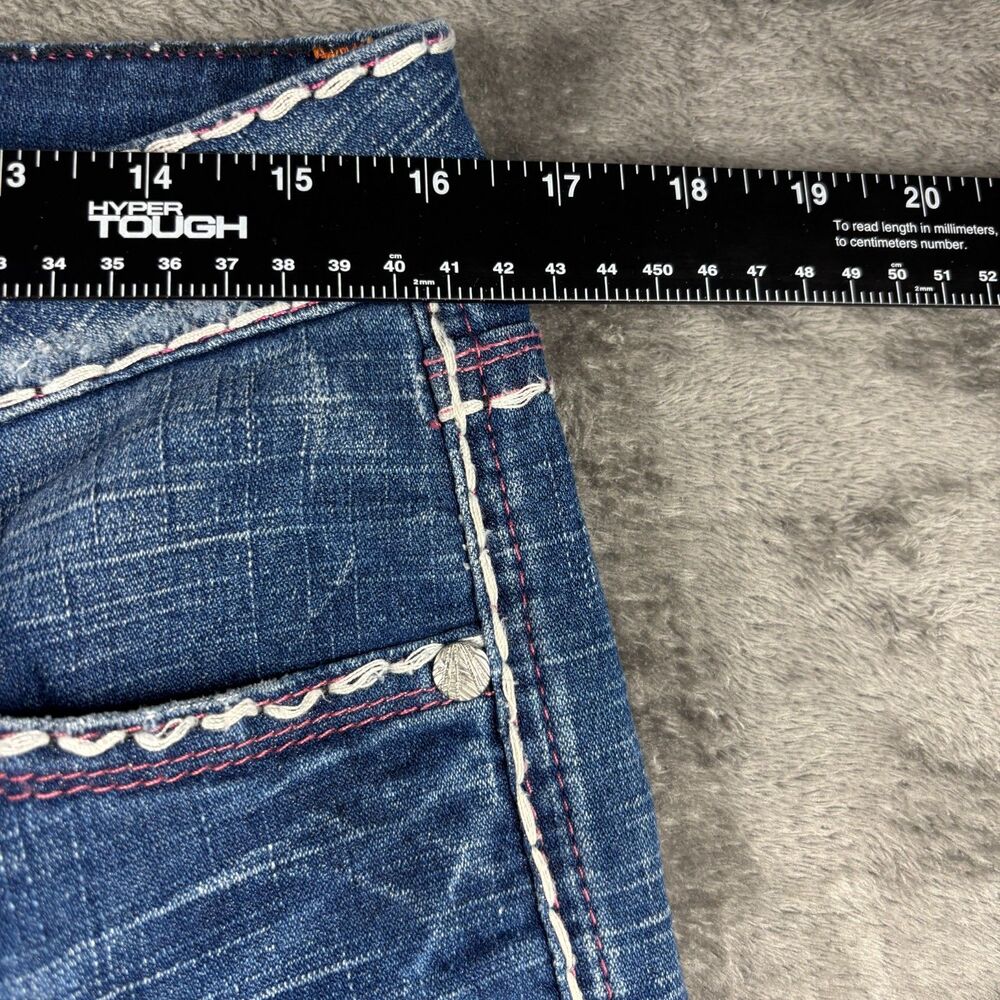 Cache Contour Collection Women Jeans Vintage Y2K Thick Stitch Flare Size 12 M261 - Picture 5 of 10